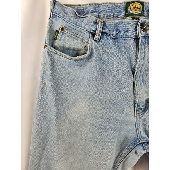 Cabelas Mens Denim Outdoor Gear Light Blue Jeans Bootcut 36/30 Hunting Fishing - Picture 9 of 16